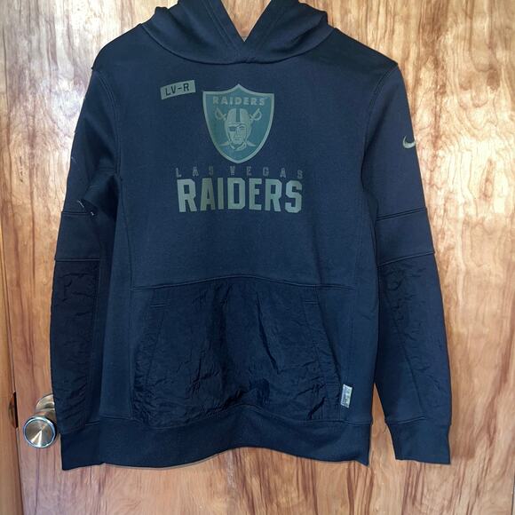 Boys Nike Black Dri-Fit Las Vegas Raiders Football Hoody Size Medium - Picture 2 of 11